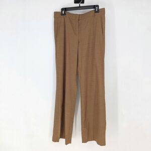 BCBGMaxazria Mid Rise Wide Leg Wool Pant Brown 8 Business casual academia office